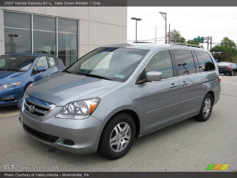 Slate Green Metallic / Gray 2007 Honda Odyssey EX-L