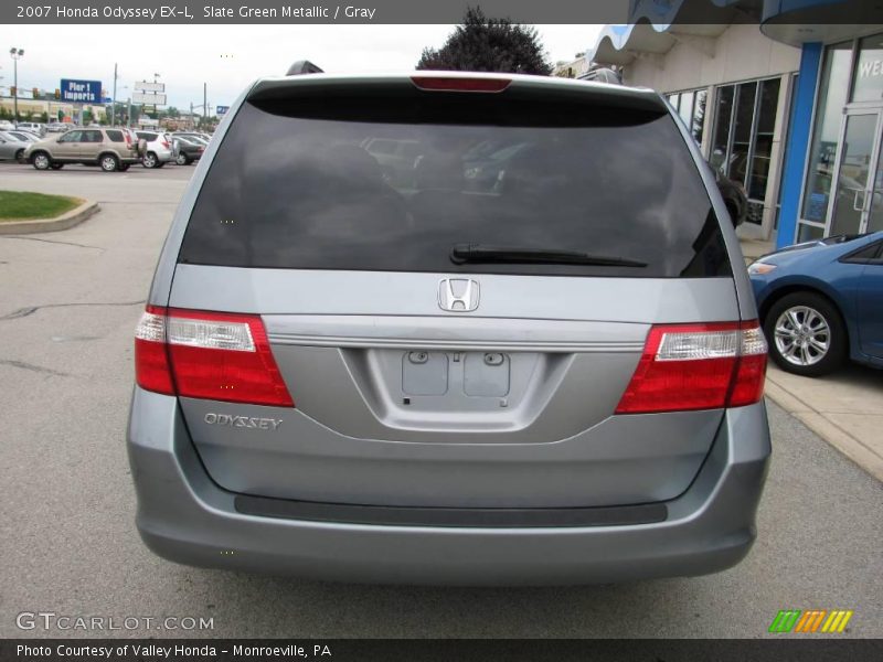 Slate Green Metallic / Gray 2007 Honda Odyssey EX-L