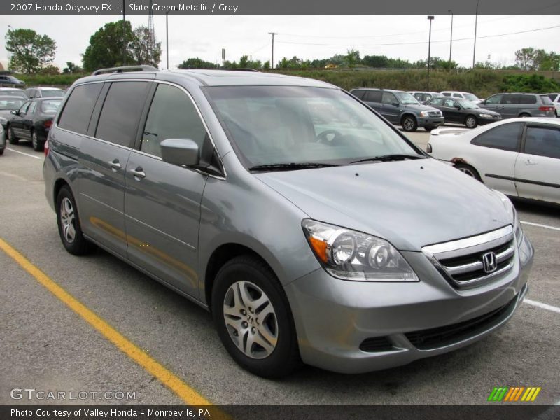 Slate Green Metallic / Gray 2007 Honda Odyssey EX-L