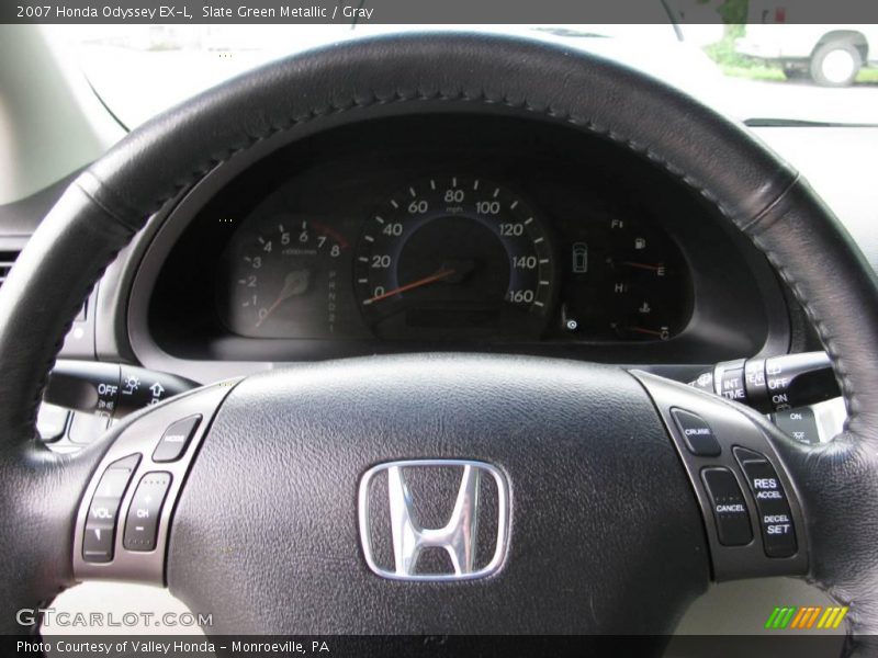 Slate Green Metallic / Gray 2007 Honda Odyssey EX-L