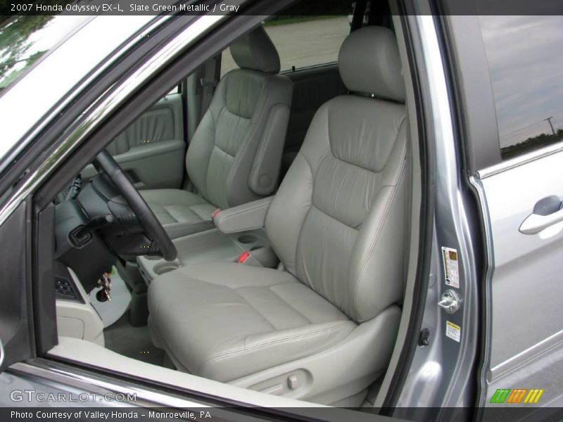 Slate Green Metallic / Gray 2007 Honda Odyssey EX-L