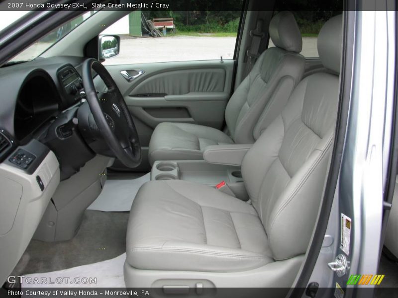 Slate Green Metallic / Gray 2007 Honda Odyssey EX-L