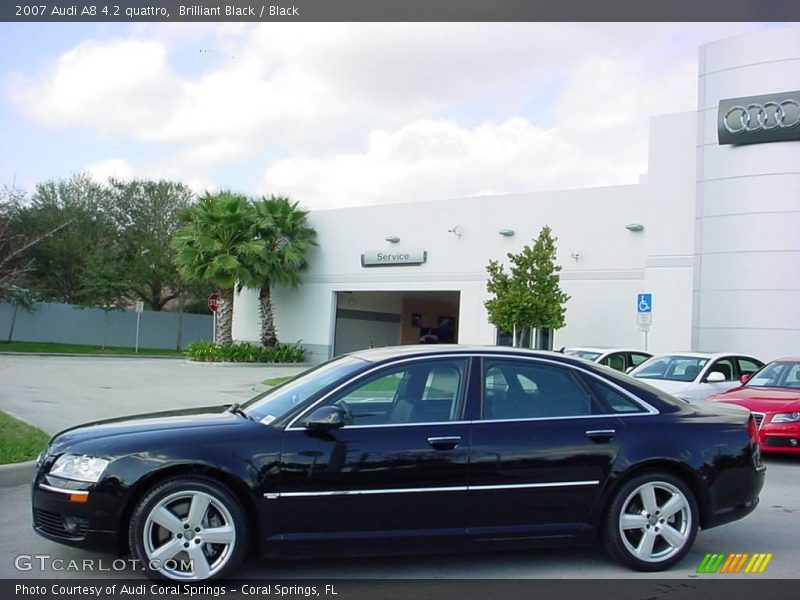 Brilliant Black / Black 2007 Audi A8 4.2 quattro