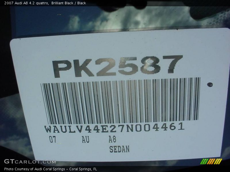 Brilliant Black / Black 2007 Audi A8 4.2 quattro
