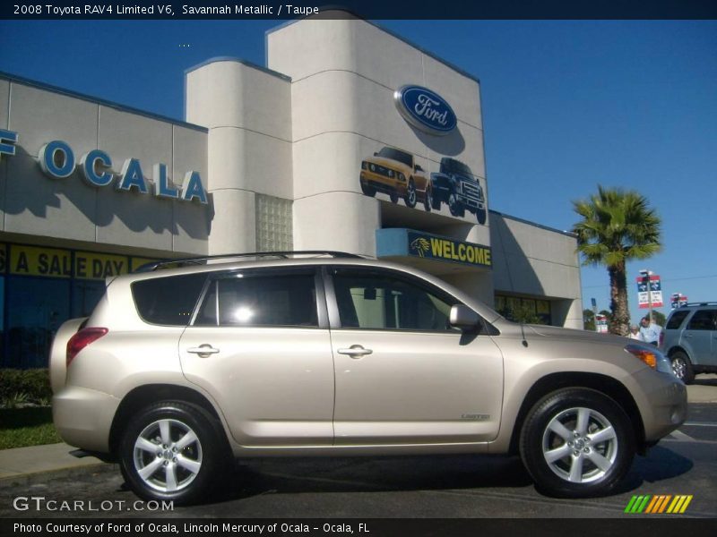 Savannah Metallic / Taupe 2008 Toyota RAV4 Limited V6