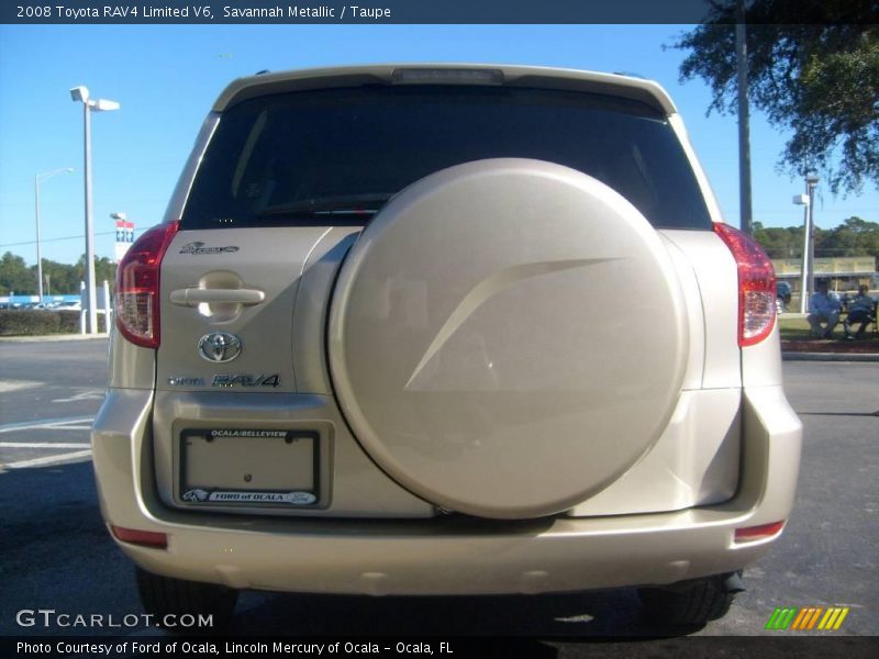 Savannah Metallic / Taupe 2008 Toyota RAV4 Limited V6