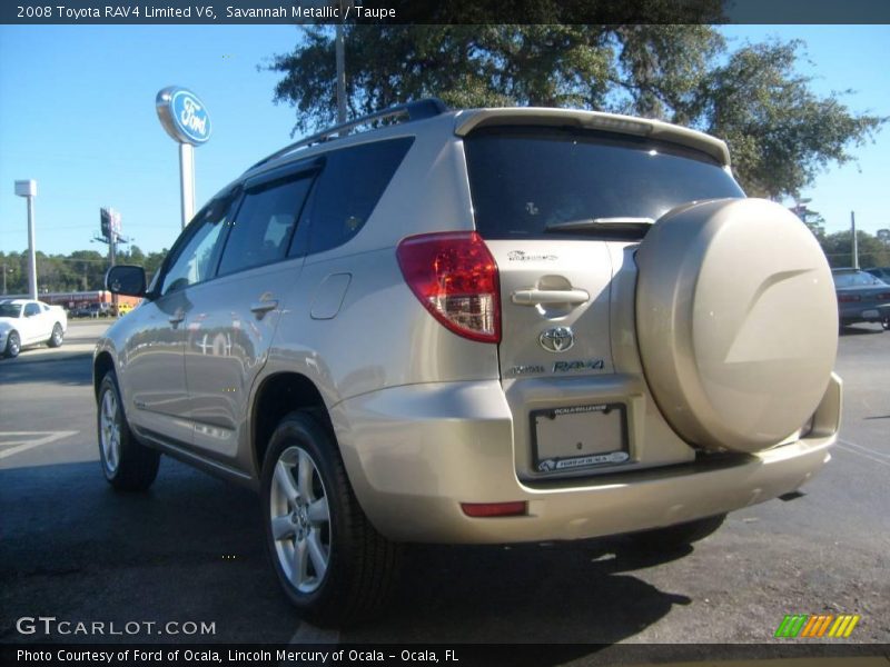 Savannah Metallic / Taupe 2008 Toyota RAV4 Limited V6