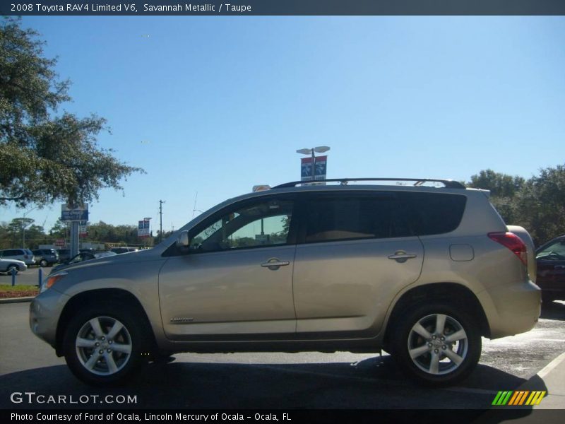 Savannah Metallic / Taupe 2008 Toyota RAV4 Limited V6