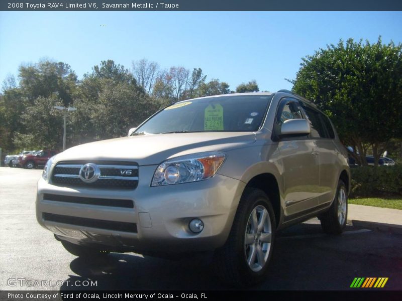 Savannah Metallic / Taupe 2008 Toyota RAV4 Limited V6