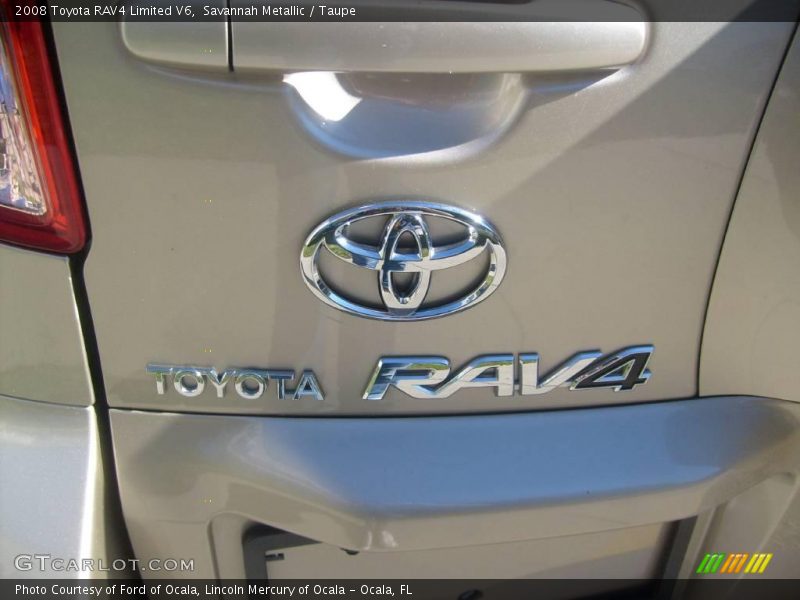 Savannah Metallic / Taupe 2008 Toyota RAV4 Limited V6