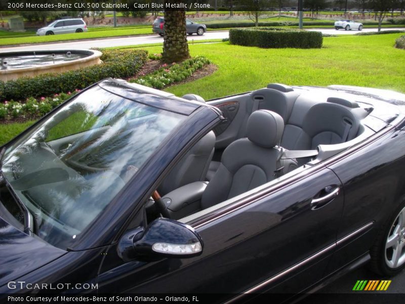 Capri Blue Metallic / Stone 2006 Mercedes-Benz CLK 500 Cabriolet