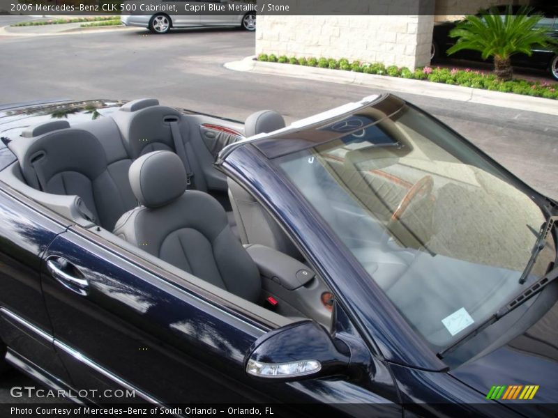 Capri Blue Metallic / Stone 2006 Mercedes-Benz CLK 500 Cabriolet