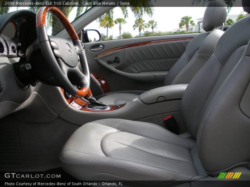 Capri Blue Metallic / Stone 2006 Mercedes-Benz CLK 500 Cabriolet
