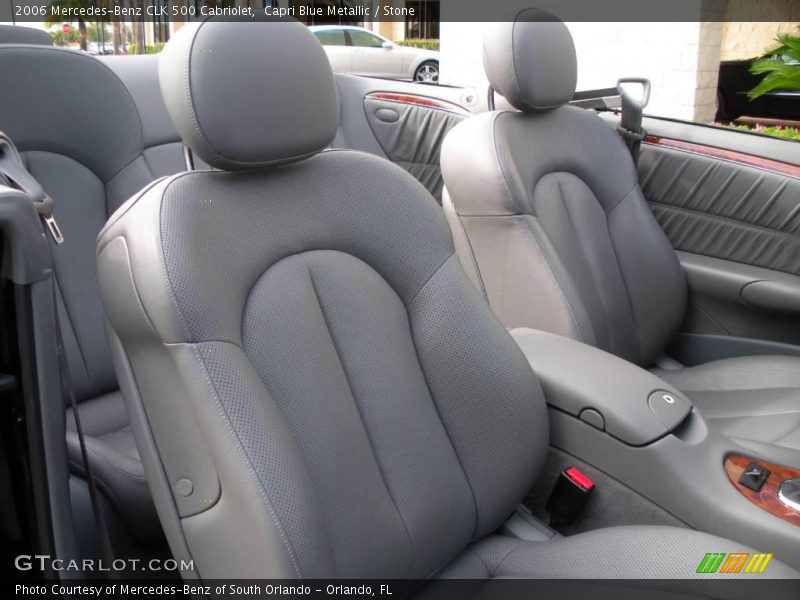 Capri Blue Metallic / Stone 2006 Mercedes-Benz CLK 500 Cabriolet