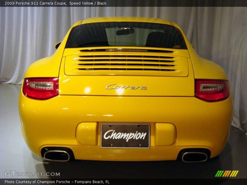 Speed Yellow / Black 2009 Porsche 911 Carrera Coupe