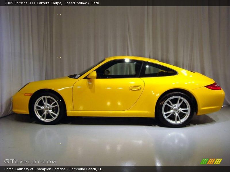 Speed Yellow / Black 2009 Porsche 911 Carrera Coupe