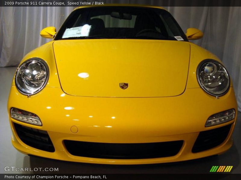 Speed Yellow / Black 2009 Porsche 911 Carrera Coupe