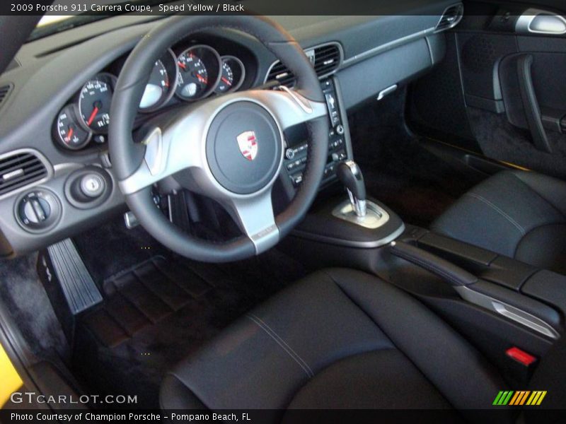 Speed Yellow / Black 2009 Porsche 911 Carrera Coupe