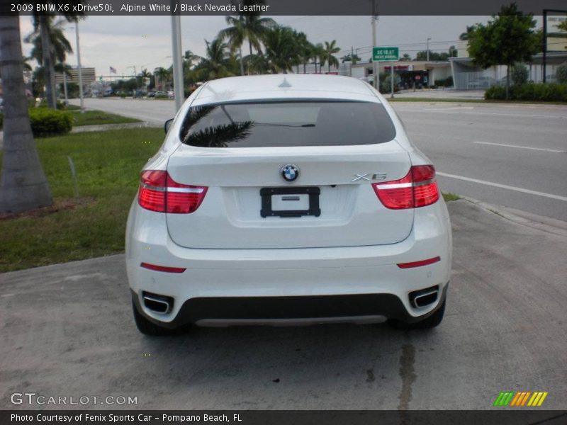 Alpine White / Black Nevada Leather 2009 BMW X6 xDrive50i