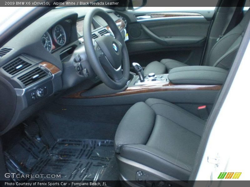Alpine White / Black Nevada Leather 2009 BMW X6 xDrive50i