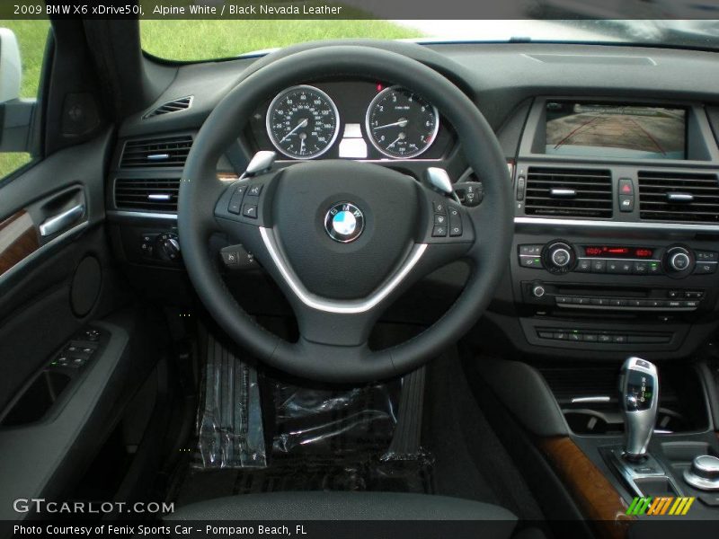 Alpine White / Black Nevada Leather 2009 BMW X6 xDrive50i