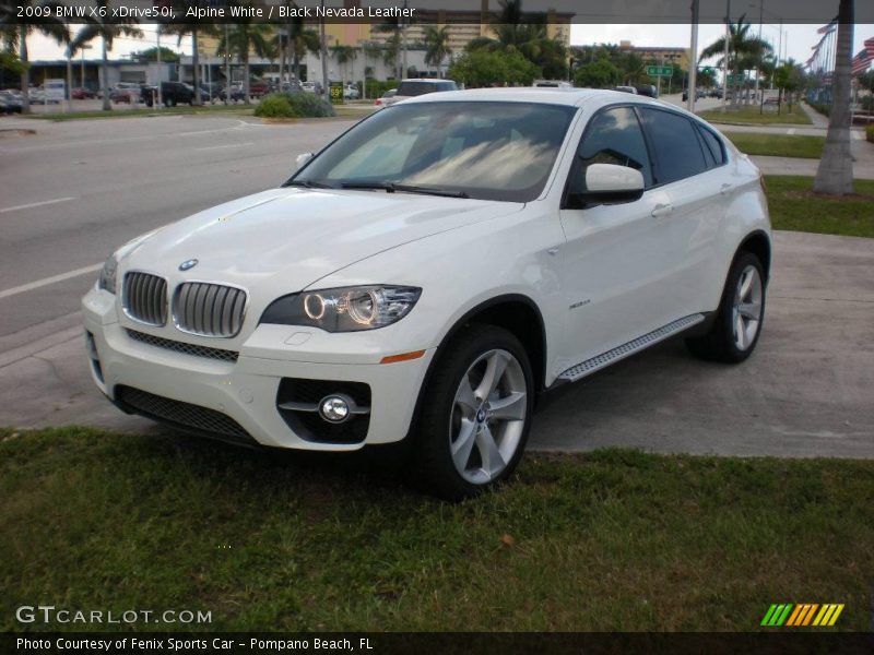 Alpine White / Black Nevada Leather 2009 BMW X6 xDrive50i