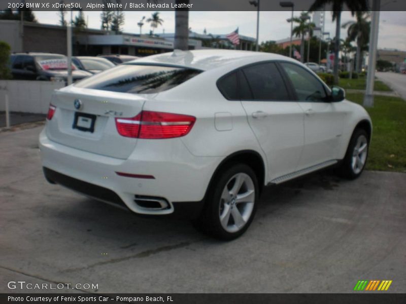 Alpine White / Black Nevada Leather 2009 BMW X6 xDrive50i