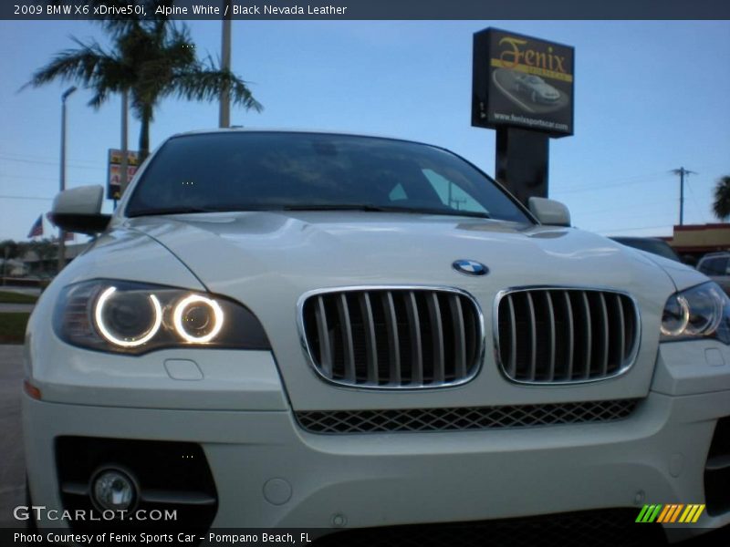 Alpine White / Black Nevada Leather 2009 BMW X6 xDrive50i