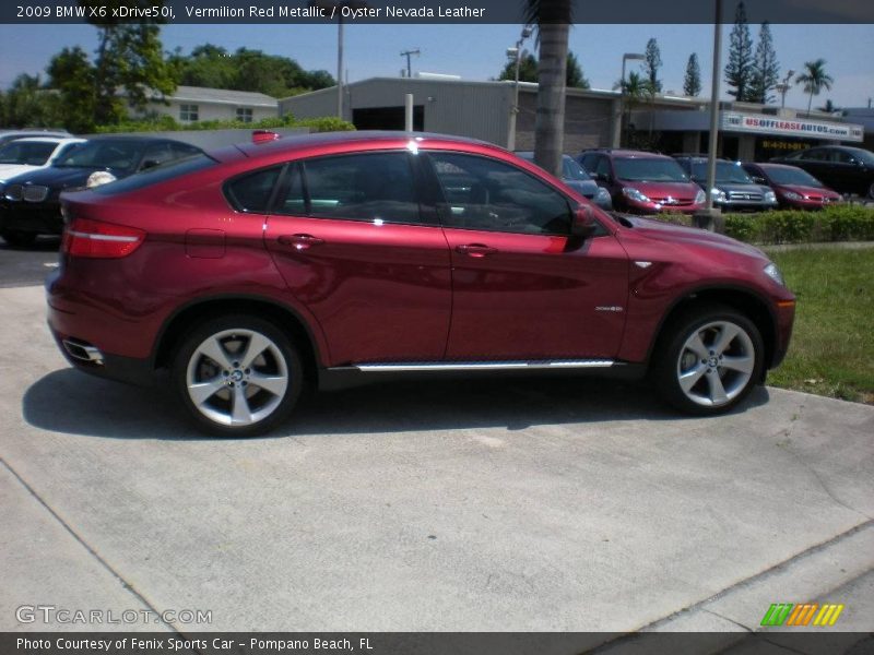 Vermilion Red Metallic / Oyster Nevada Leather 2009 BMW X6 xDrive50i