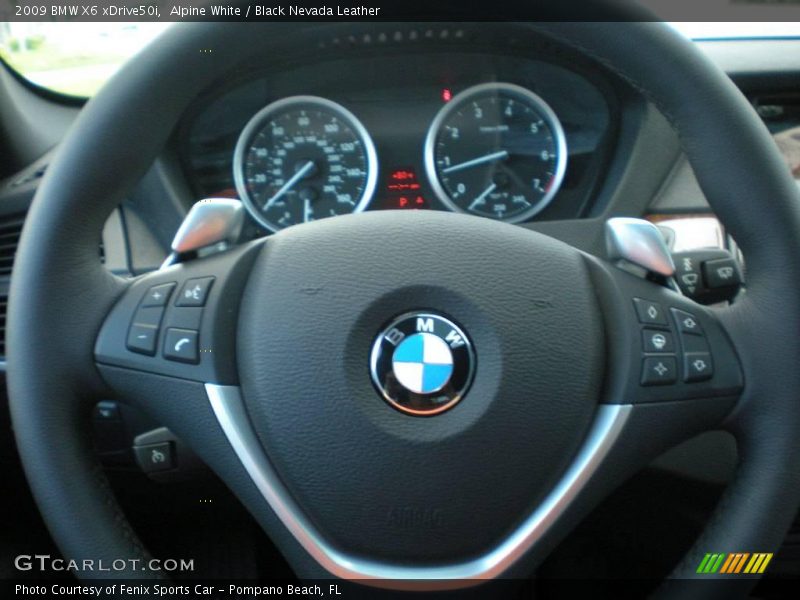 Alpine White / Black Nevada Leather 2009 BMW X6 xDrive50i