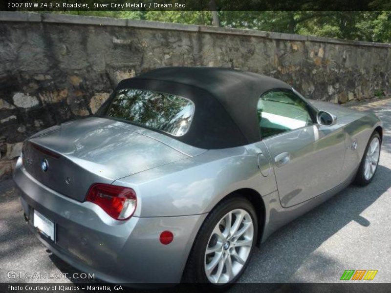 Silver Grey Metallic / Dream Red 2007 BMW Z4 3.0i Roadster