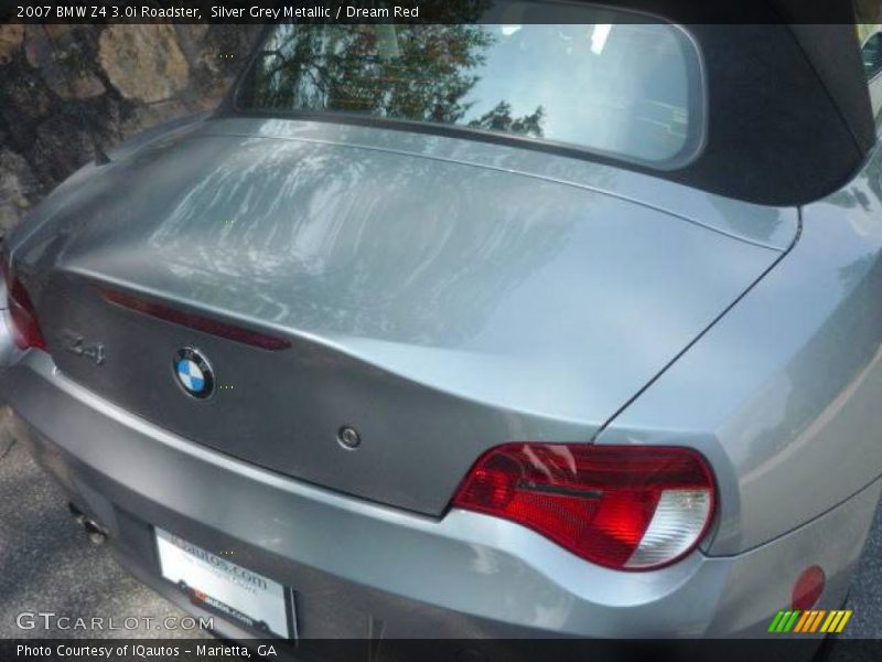 Silver Grey Metallic / Dream Red 2007 BMW Z4 3.0i Roadster