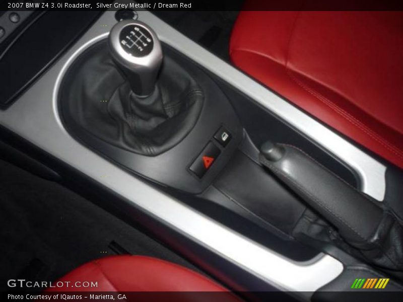 Silver Grey Metallic / Dream Red 2007 BMW Z4 3.0i Roadster