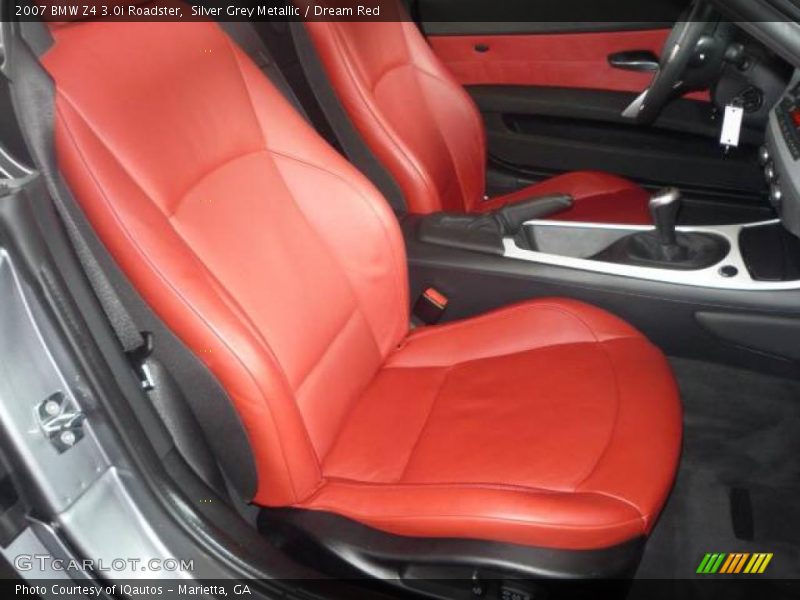 Silver Grey Metallic / Dream Red 2007 BMW Z4 3.0i Roadster