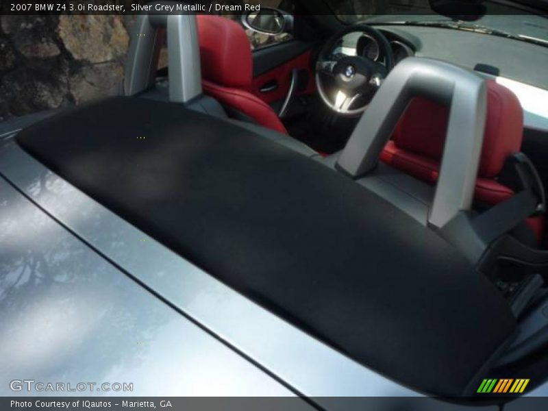 Silver Grey Metallic / Dream Red 2007 BMW Z4 3.0i Roadster
