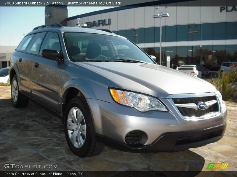 Quartz Silver Metallic / Off Black 2008 Subaru Outback 2.5i Wagon