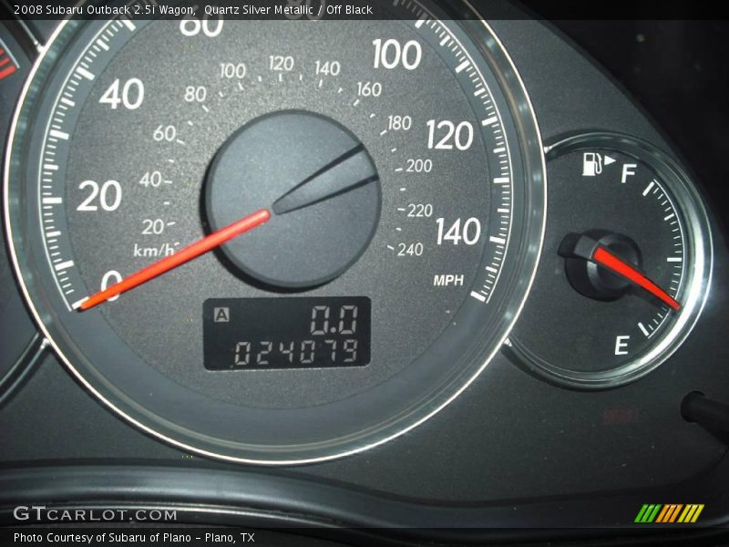 Quartz Silver Metallic / Off Black 2008 Subaru Outback 2.5i Wagon