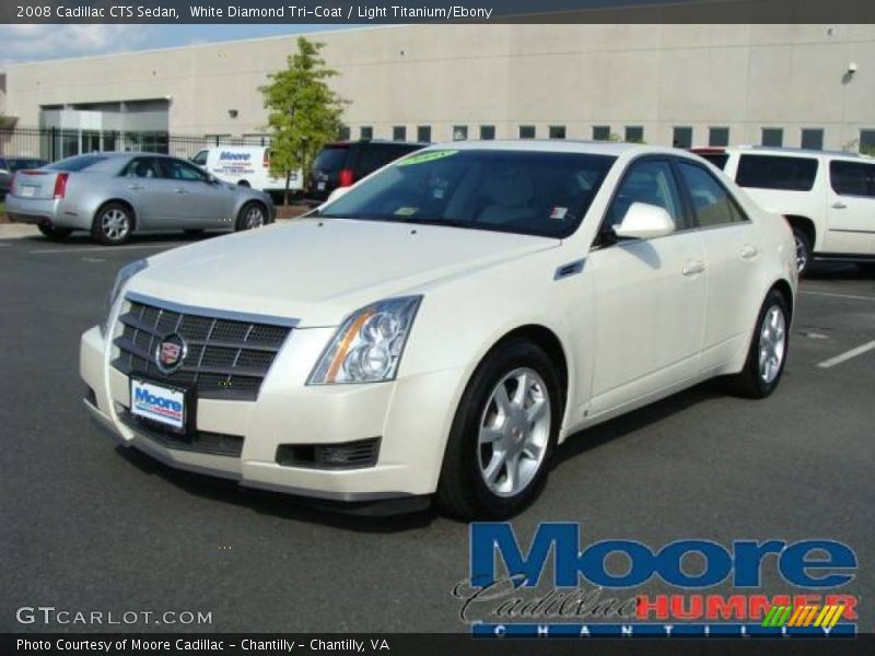 White Diamond Tri-Coat / Light Titanium/Ebony 2008 Cadillac CTS Sedan