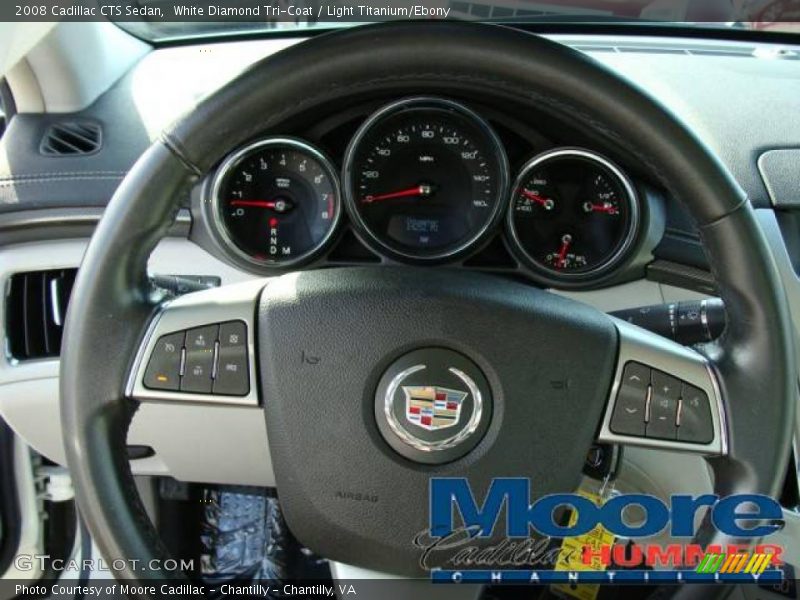White Diamond Tri-Coat / Light Titanium/Ebony 2008 Cadillac CTS Sedan