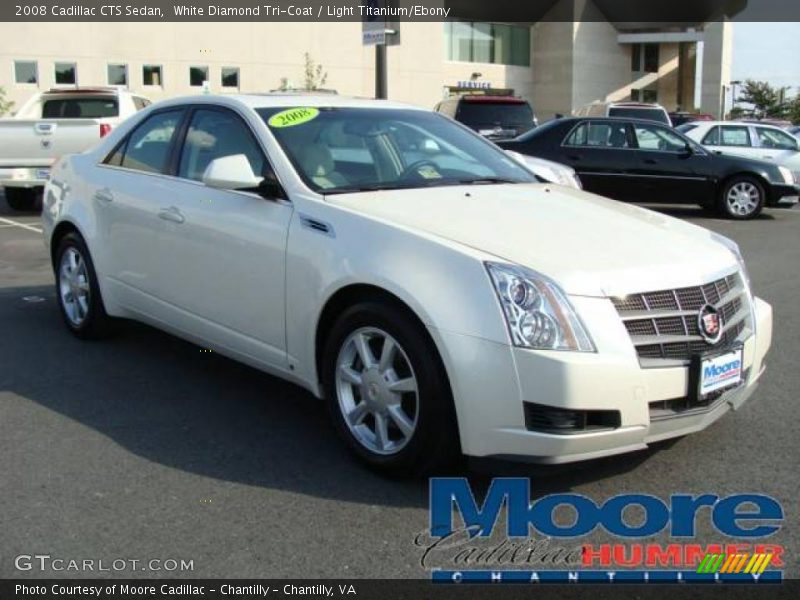 White Diamond Tri-Coat / Light Titanium/Ebony 2008 Cadillac CTS Sedan