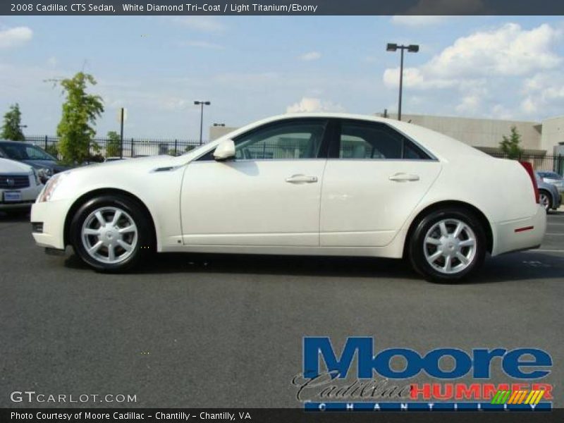 White Diamond Tri-Coat / Light Titanium/Ebony 2008 Cadillac CTS Sedan