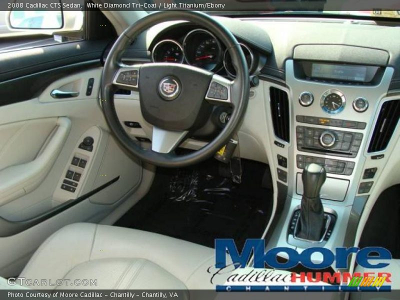 White Diamond Tri-Coat / Light Titanium/Ebony 2008 Cadillac CTS Sedan