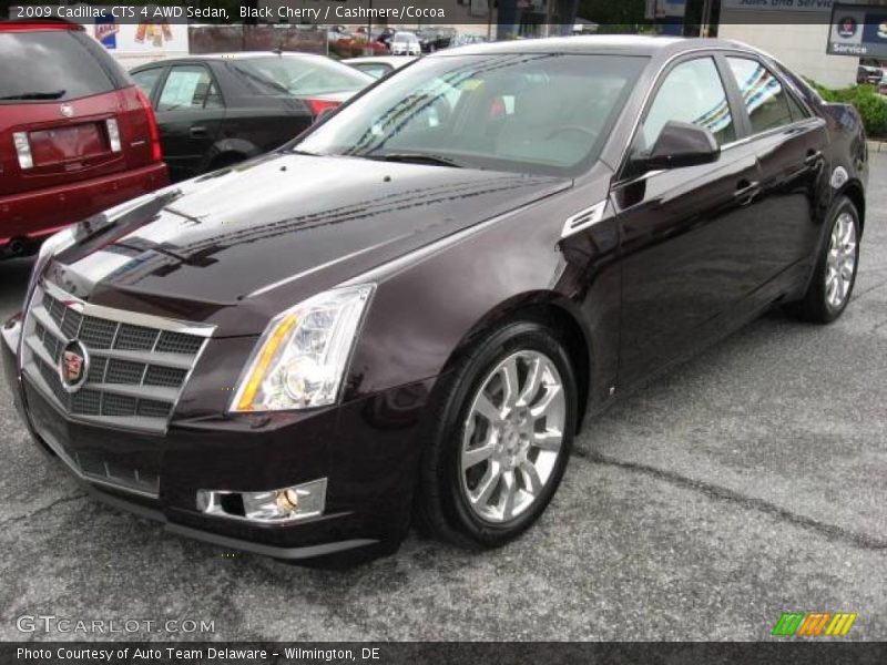 Black Cherry / Cashmere/Cocoa 2009 Cadillac CTS 4 AWD Sedan