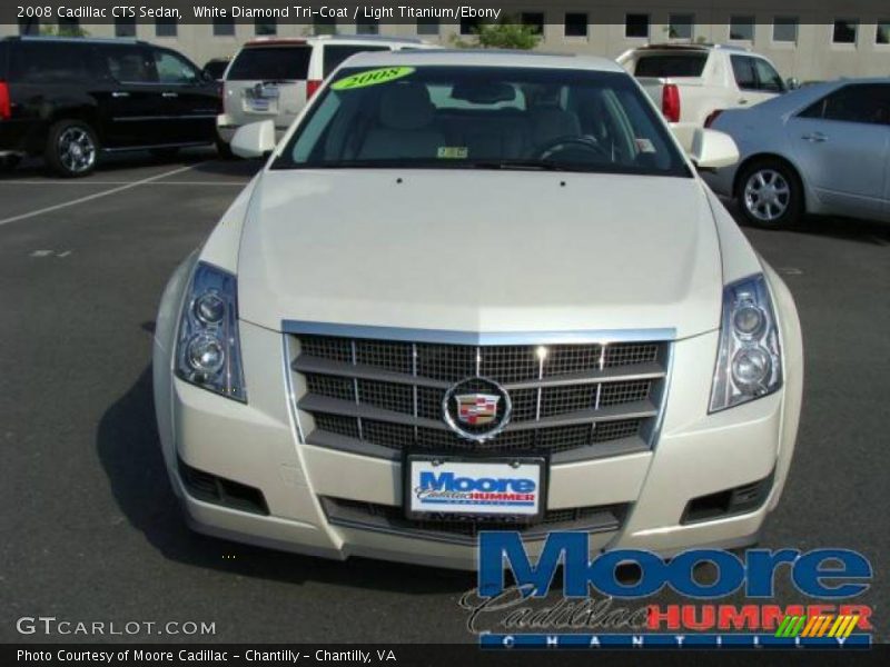 White Diamond Tri-Coat / Light Titanium/Ebony 2008 Cadillac CTS Sedan