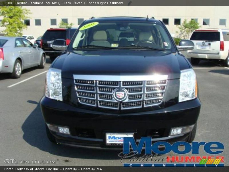 Black Raven / Cocoa/Light Cashmere 2008 Cadillac Escalade ESV AWD
