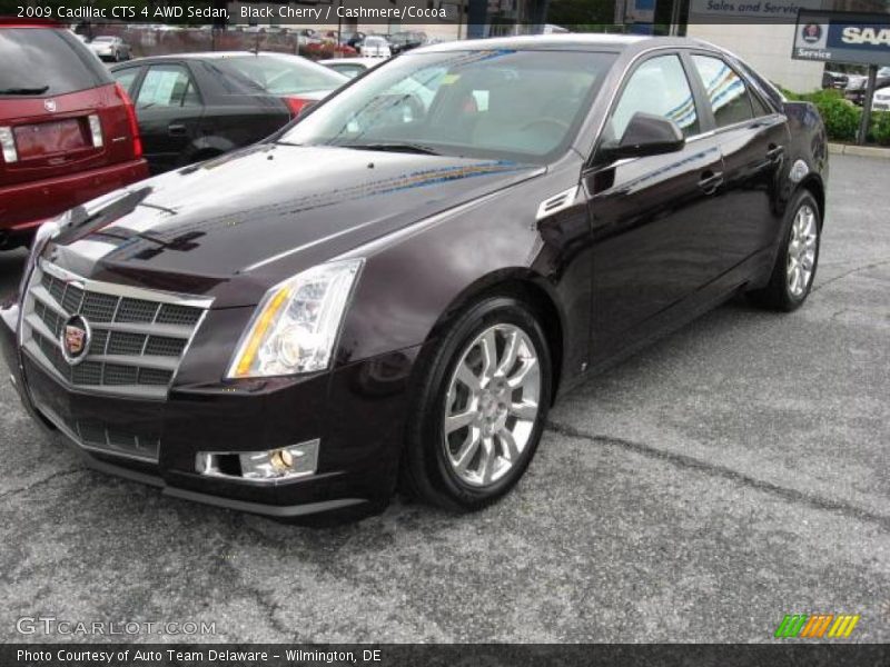 Black Cherry / Cashmere/Cocoa 2009 Cadillac CTS 4 AWD Sedan