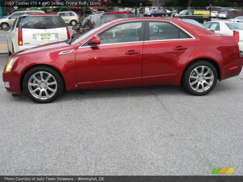 Crystal Red / Ebony 2009 Cadillac CTS 4 AWD Sedan