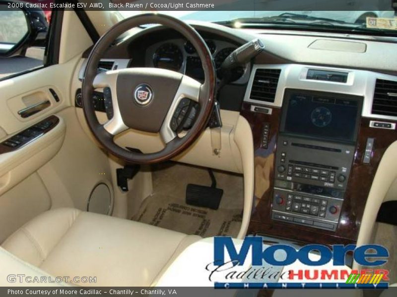 Black Raven / Cocoa/Light Cashmere 2008 Cadillac Escalade ESV AWD