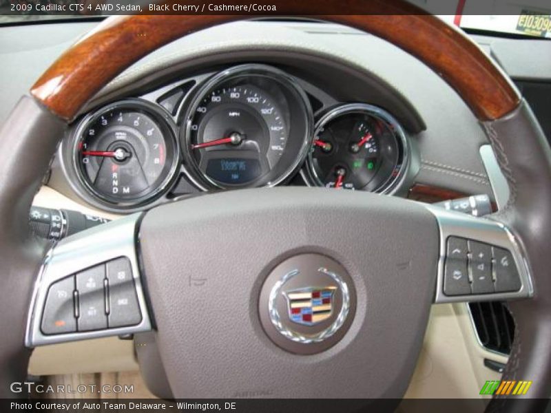 Black Cherry / Cashmere/Cocoa 2009 Cadillac CTS 4 AWD Sedan