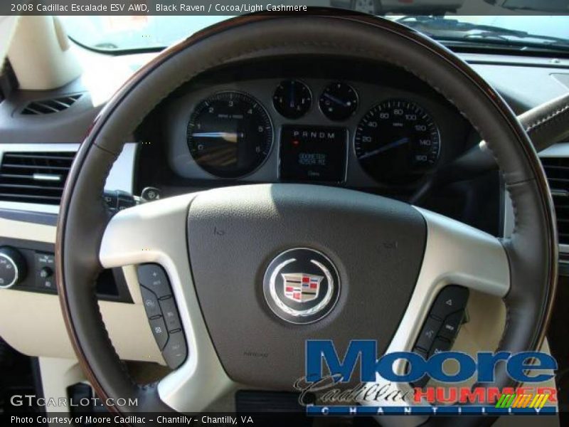 Black Raven / Cocoa/Light Cashmere 2008 Cadillac Escalade ESV AWD